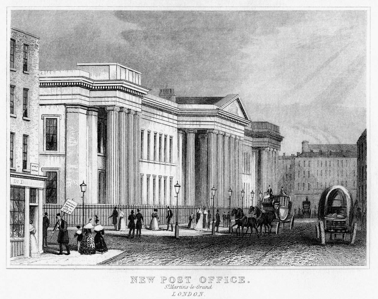 Nytt postkontor, St Martins le Grand, City of London, 1800-tallet av Unbekannt