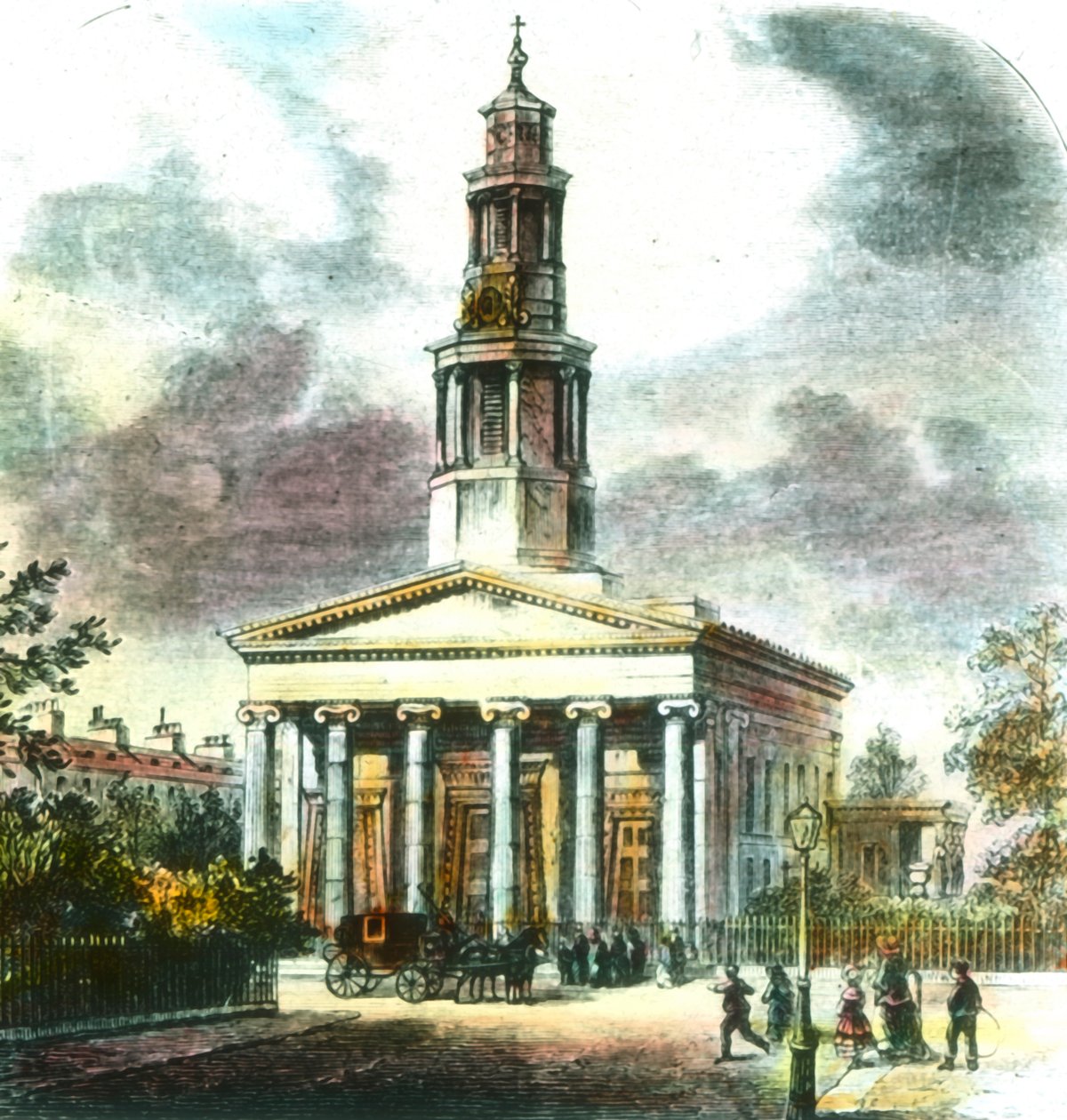New St. Pancras Church, 1800-tallet. av Unbekannt