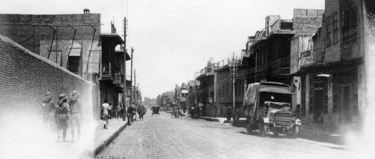 New Street, Bagdad, Mesopotamia, WWI, 1918 av Unbekannt