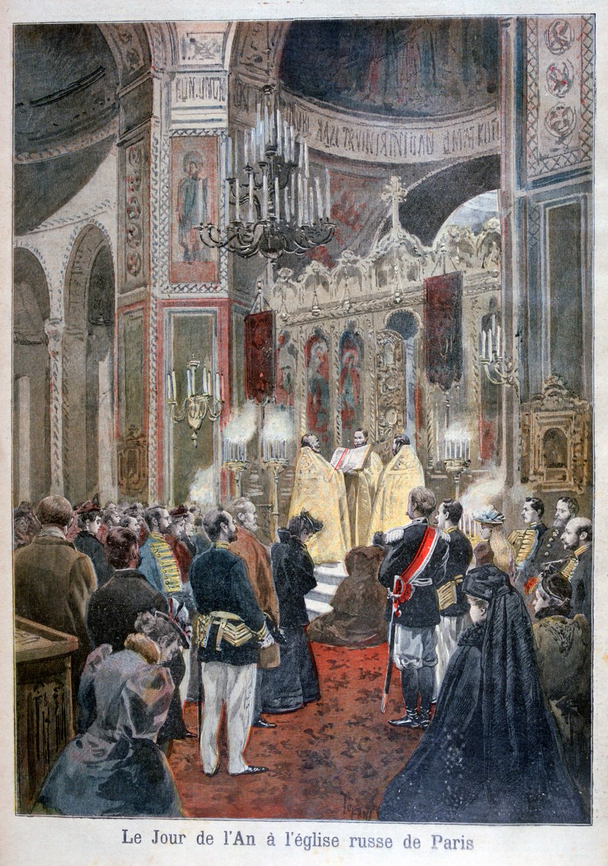 Nyttårsdag i den russiske kirken i Paris, 1894 av Unbekannt