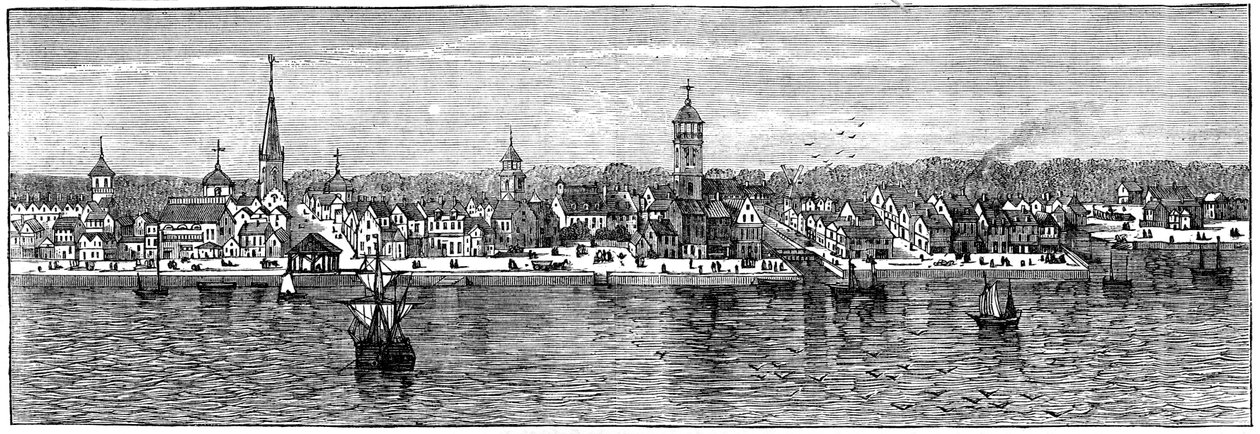 New York på midten av 1700-tallet, ca 1880 av Unbekannt