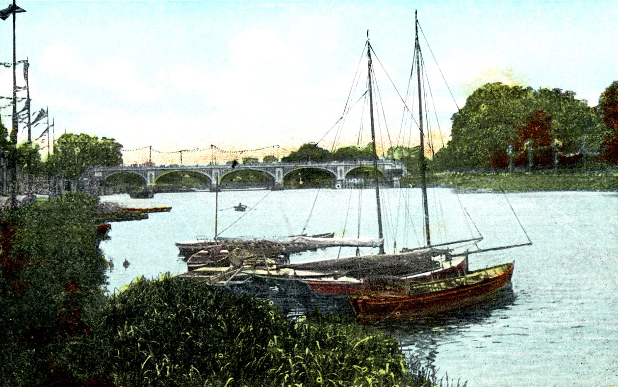 Ny lås og bro, Richmond, London, 1900-tallet av Unbekannt