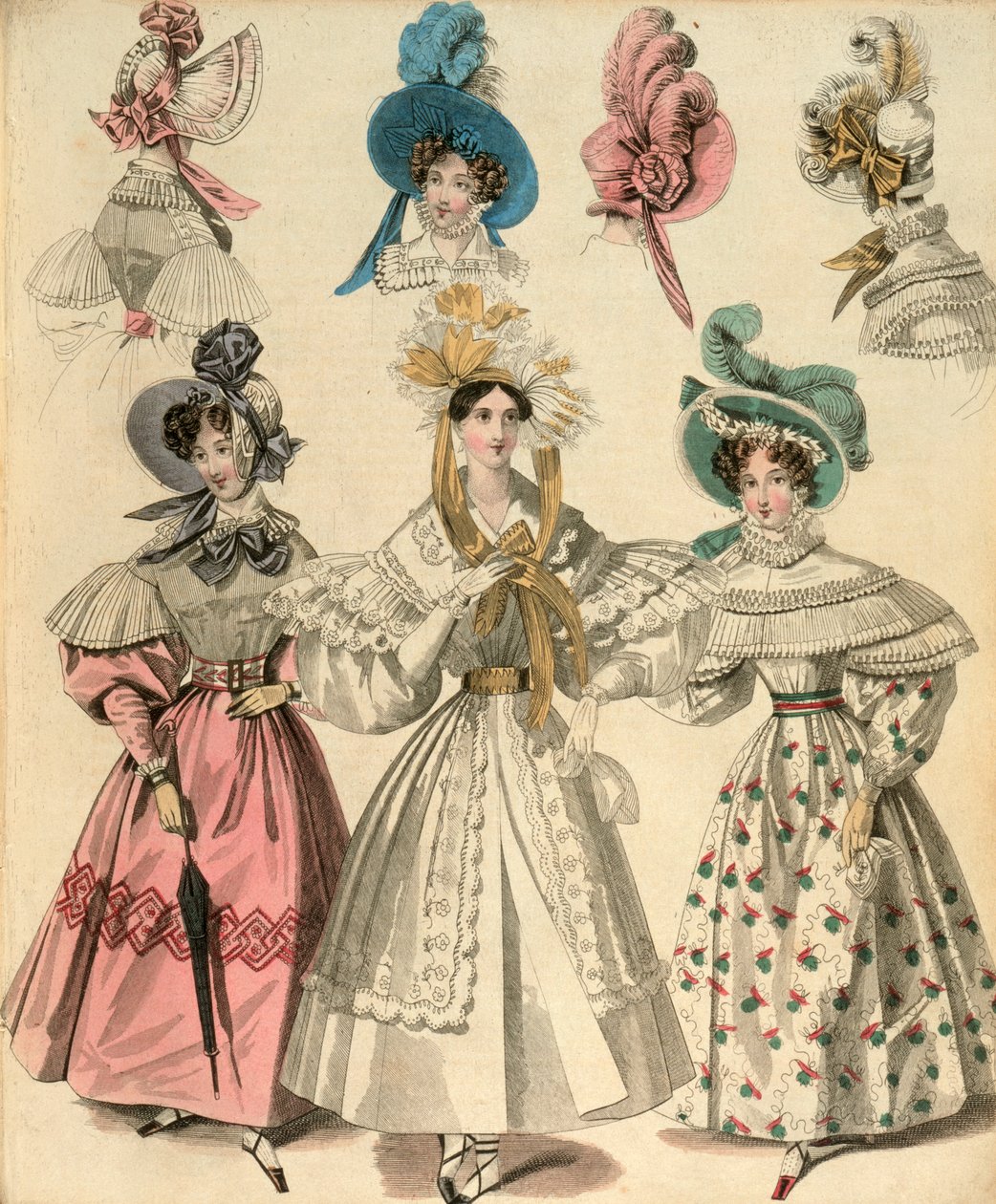 Nyeste mote fra London og Paris, c1830-c1840 av Unbekannt