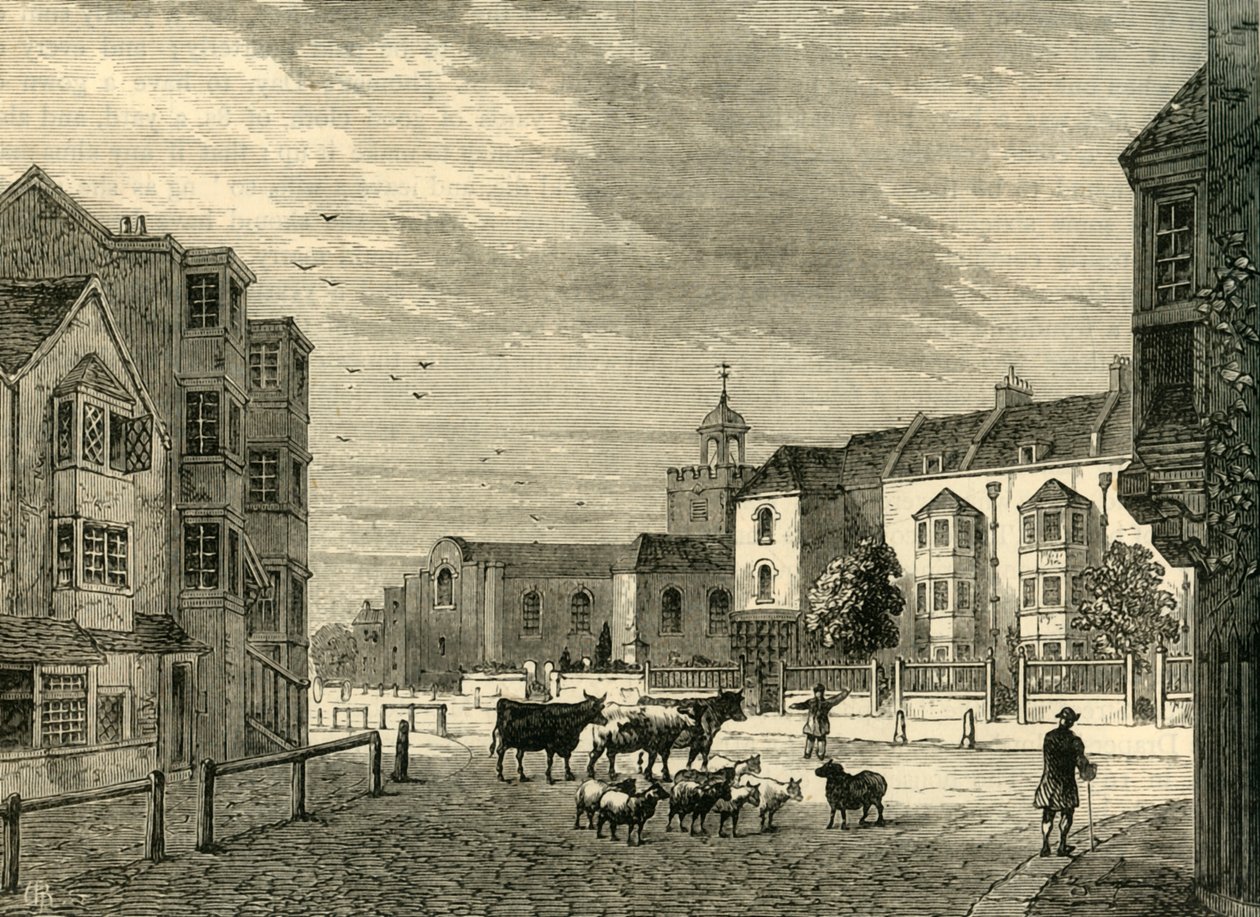 Newington Butts i 1820, c1878. av Unbekannt