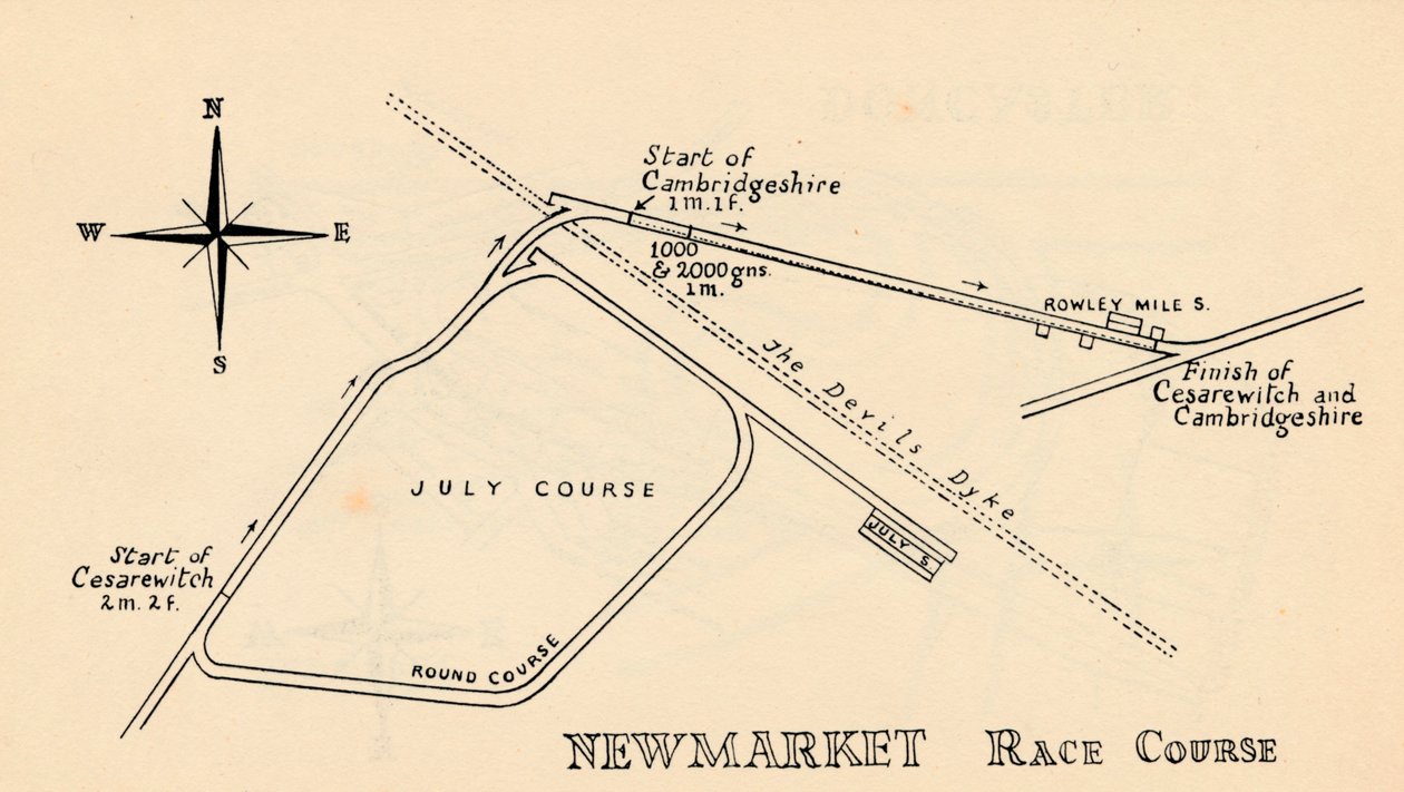 Newmarket Race Course, 1940 av Unbekannt
