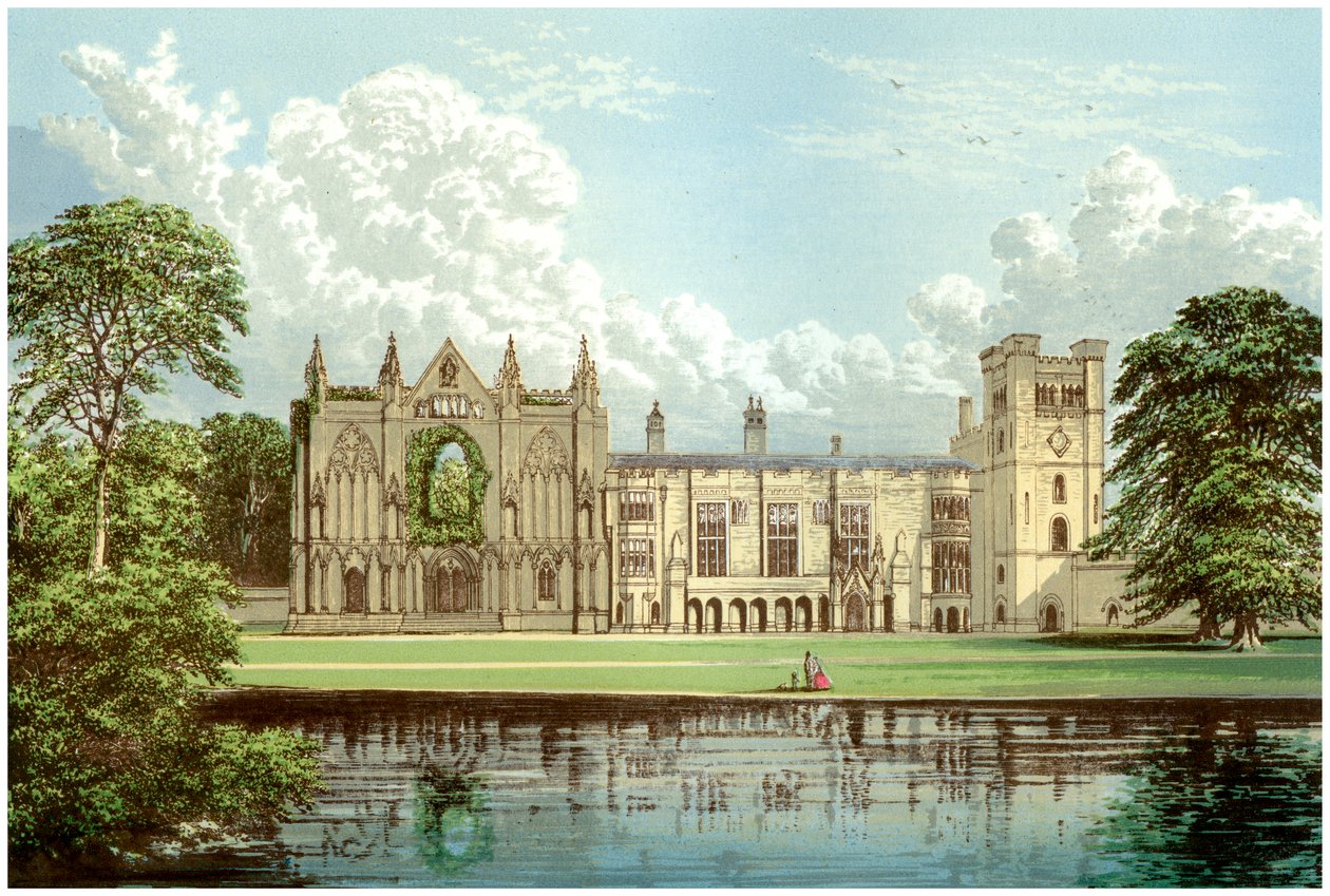 Newstead Abbey, Nottinghamshire, hjemmet til Webb-familien, c1880 av Unbekannt