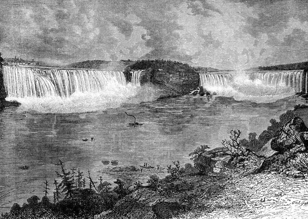 Niagara Falls, Canada, 1800-tallet. av Unbekannt