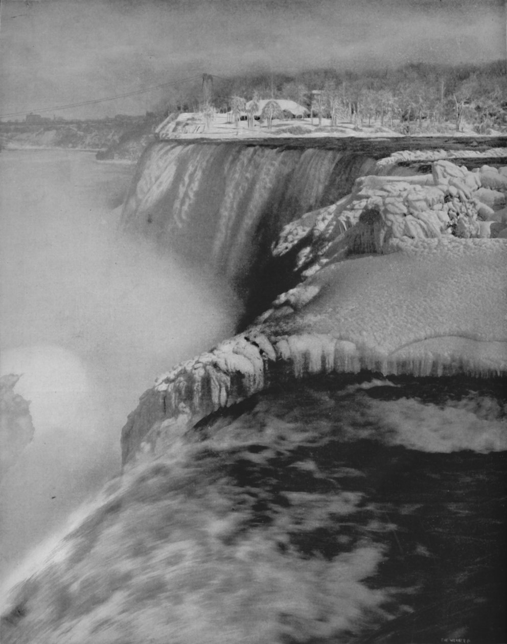 Niagara om vinteren, 1800-tallet av Unbekannt