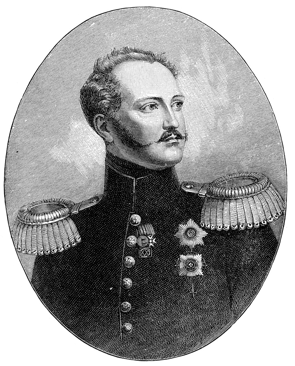 Nicholas I 1796-1855, tsar av Russland i militæruniform av Unbekannt
