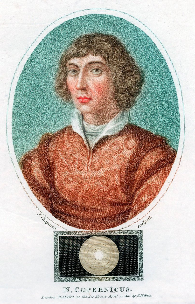 Nicolas Copernicus , polsk astronom, 1802 av Unbekannt