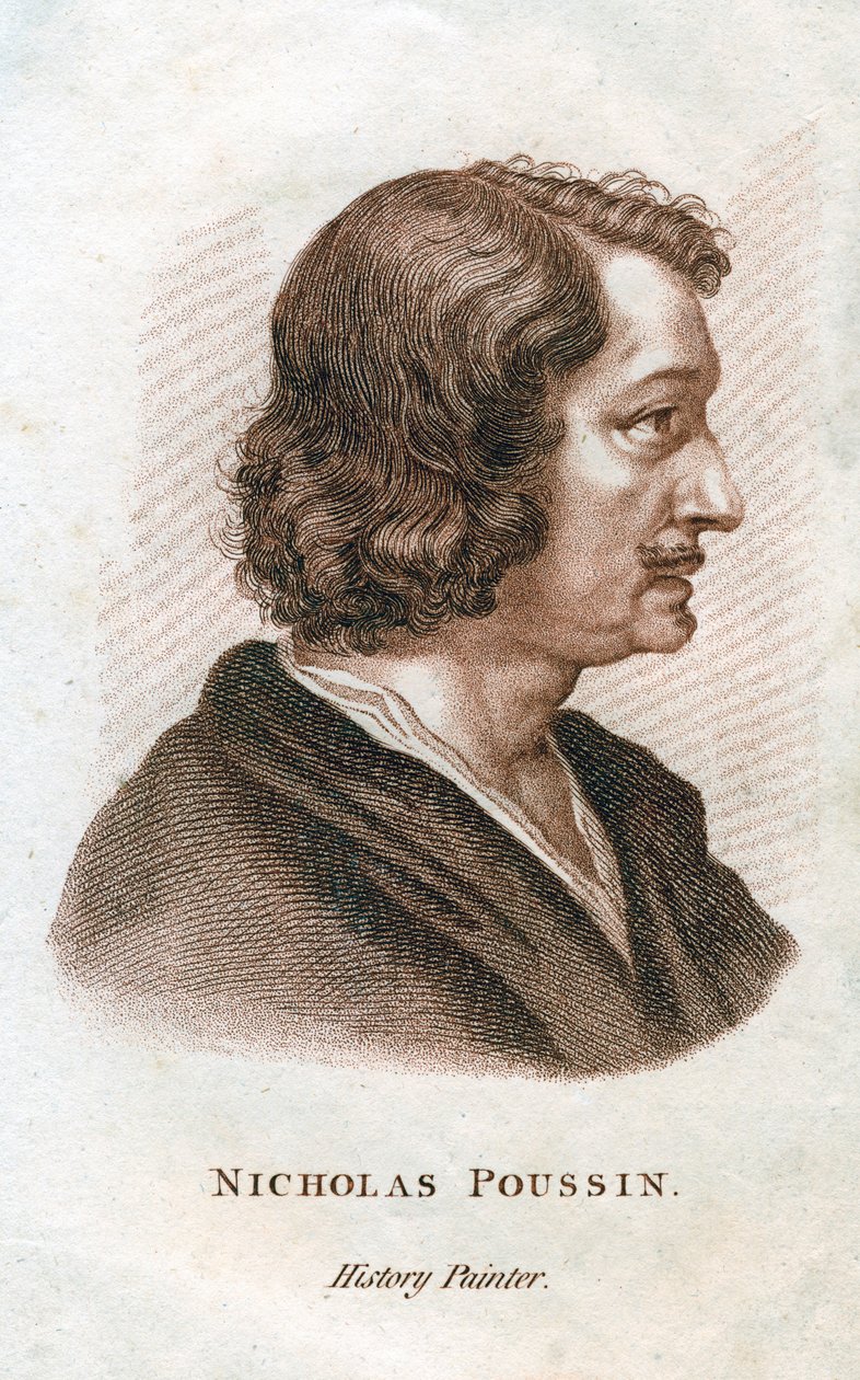 Nicolas Poussin , fransk klassisk maler, 1800-tallet av Unbekannt
