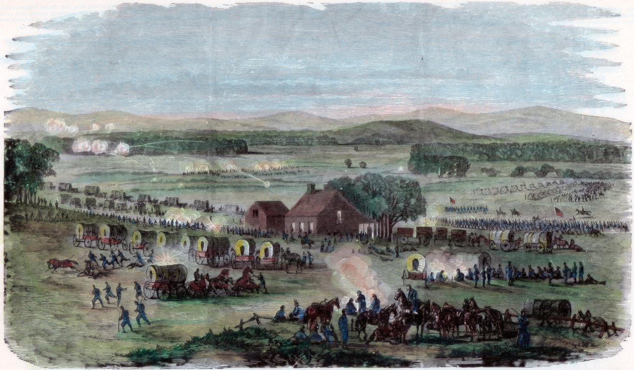 Night of the Battle Cedar Mountain, Culpeper County, Virginia, amerikansk borgerkrig, 9. august 1862 av Unbekannt