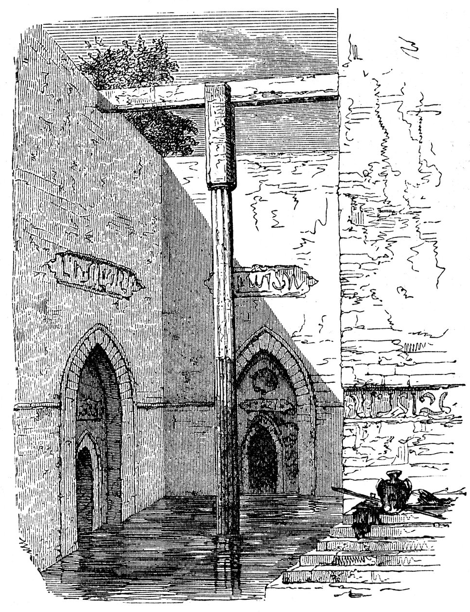 Nilometer på øya Roda, Kairo, Egypt, c1895 av Unbekannt