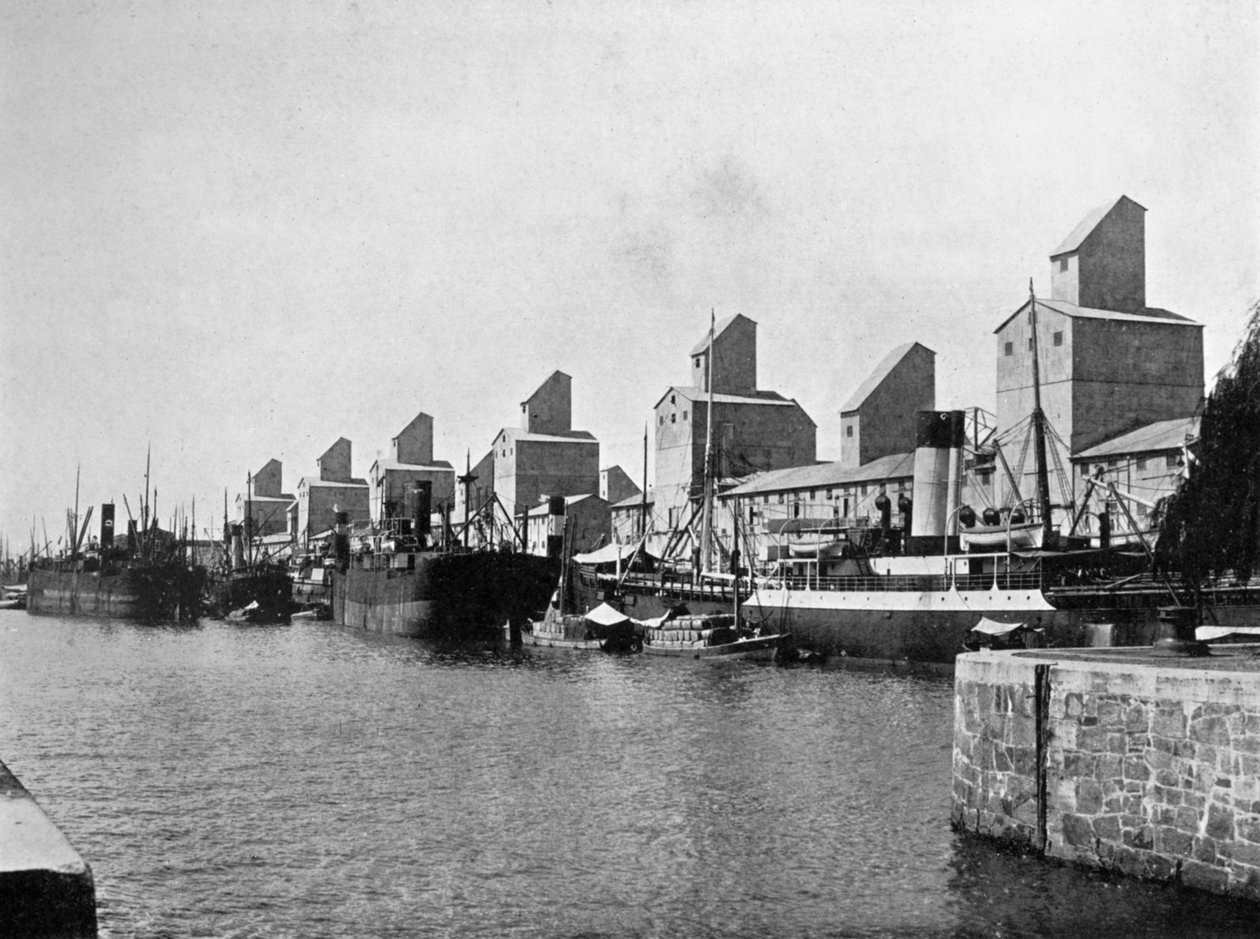 No 2 Dock og kornheiser, Buenos Aires, Argentina av Unbekannt