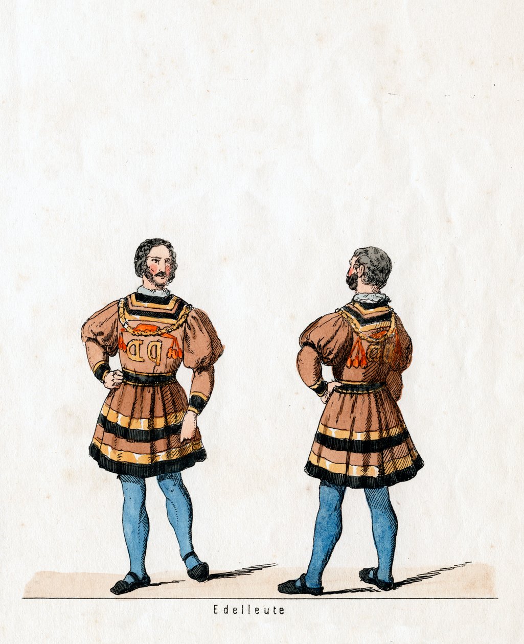 Adelsmann, kostymedesign for Shakespeares skuespill, Henry VIII, 1800-tallet av Unbekannt