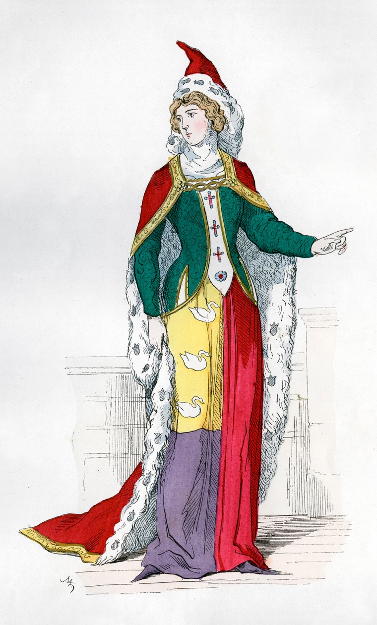 Adelskvinne av tiden til Charles V av Frankrike, 1364 1882-1884 av Unbekannt