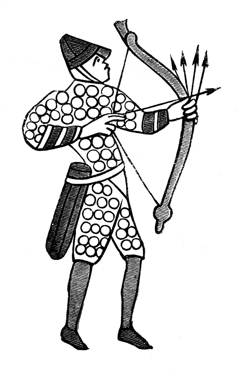 Norman bueskytter, Bayeux-teppet, c1070s, 1870 av Unbekannt