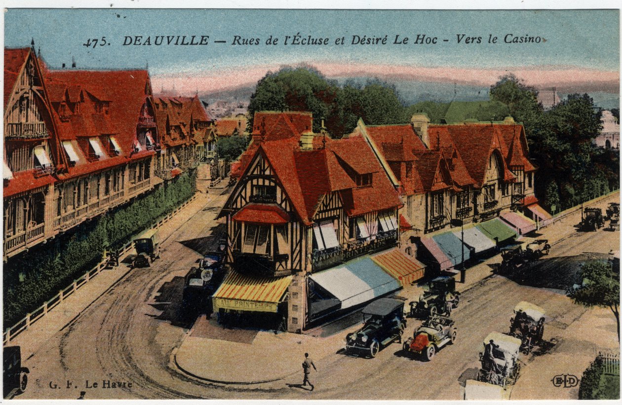 Normandie, Calvados (14), Deauville: bindingsverkshus streets de l