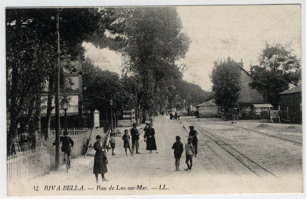 Normandie, Calvados (14), Ouistreham: utsikt over gaten Luc sur Mer i Riva Bella (Riva-Bella) - Postkort sent på 1800-tallet - begynnelsen av 1900-tallet av Unbekannt