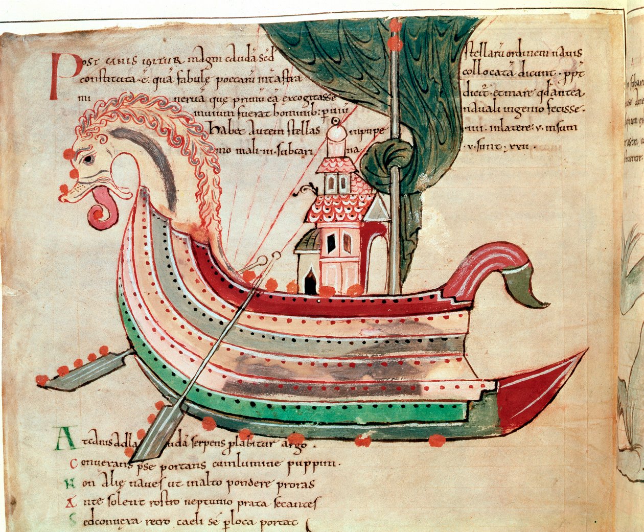 Norrønt drage-prowed skip, c10th Century av Unbekannt