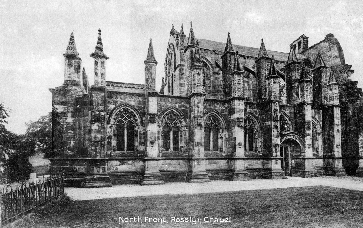 Nordfronten, Rosslyn Chapel, Midlothian, Skottland, 1900-tallet av Unbekannt