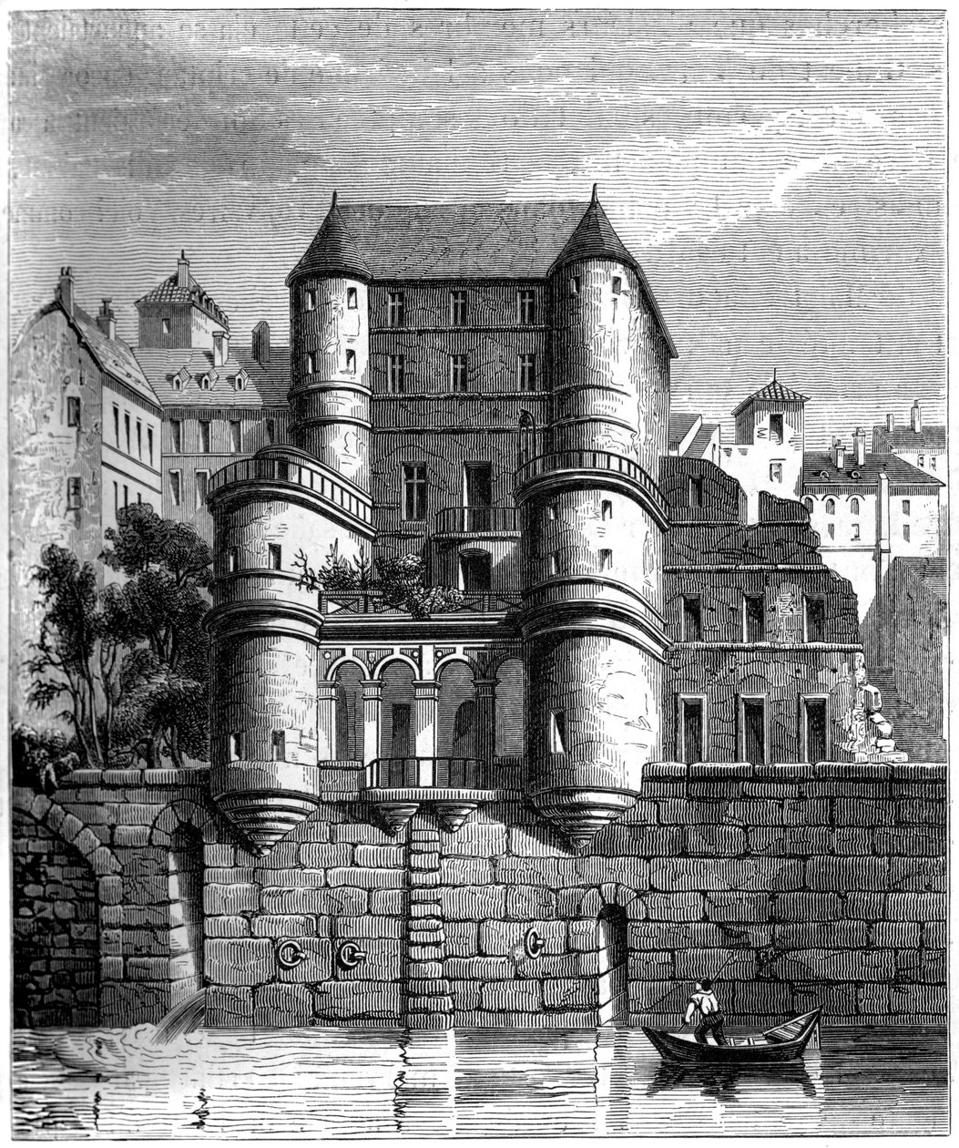 Nord foran Hotel des Ursins, Paris, 1600-tallet 1849 av Unbekannt