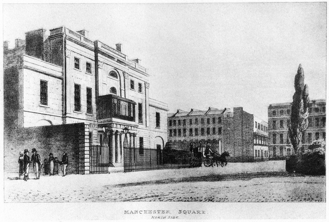 Nordsiden, Manchester Square, London, 1800-tallet 1907 av Unbekannt