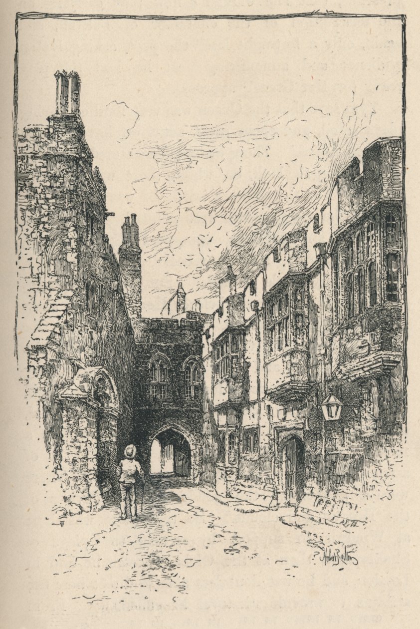 Northern Gate and Library, fra King Johns Tower, 1895 av Unbekannt