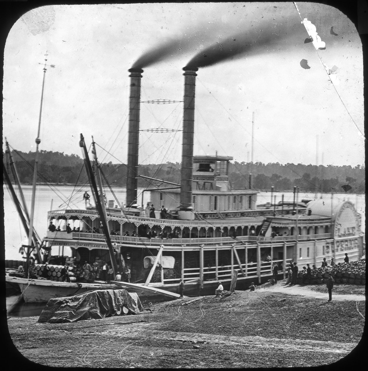 Northern Line Packet Company paddle steamer Lake Superior, USA, c1870s av Unbekannt