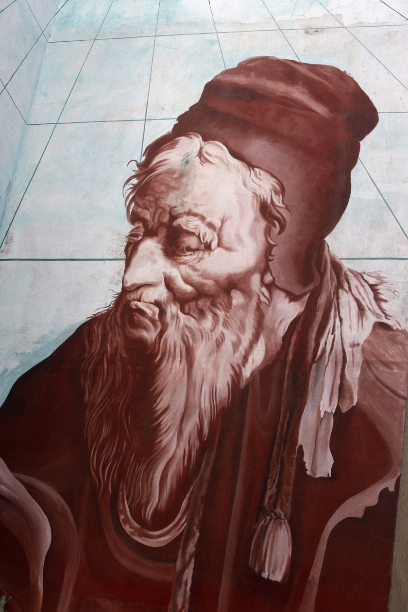 Nostradamus veggmaleri i Salon-de-Provence, Salon de Provence, Frankrike av Unbekannt