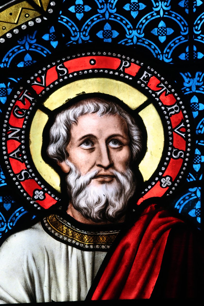 Notre-Dame Saint-Lazare kollegiale kirke, glassmalerier, Saint Peter, Avallon, Frankrike av Unbekannt