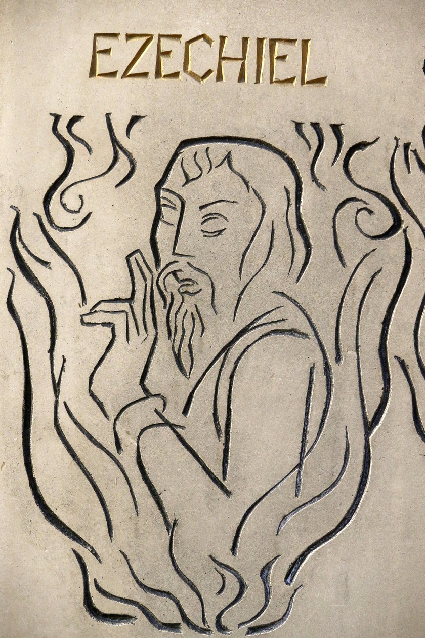 Notre Dame de France katolske kirke, London. Profeten Ezechiel, London, Storbritannia av Unbekannt