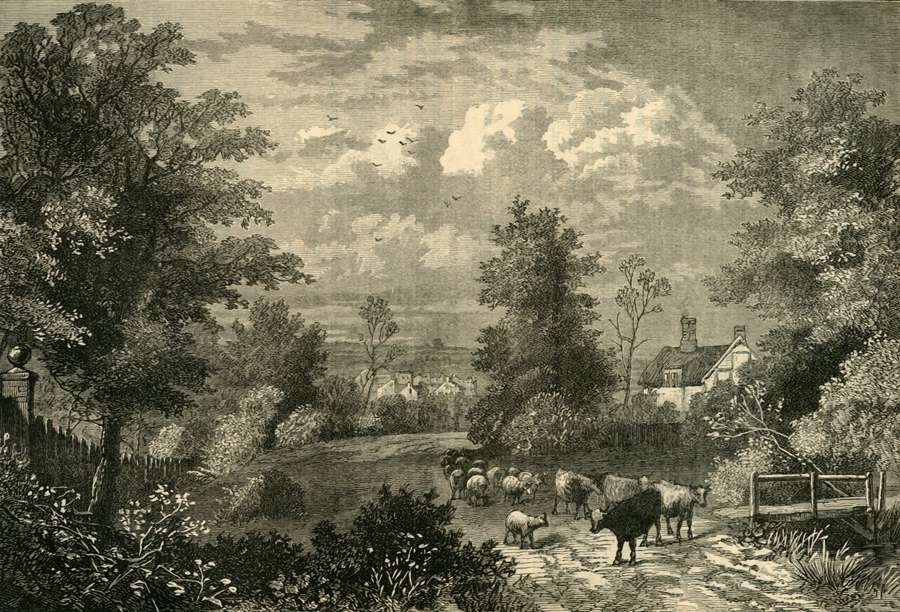 Notting Hill i 1750, c1876. av Unbekannt
