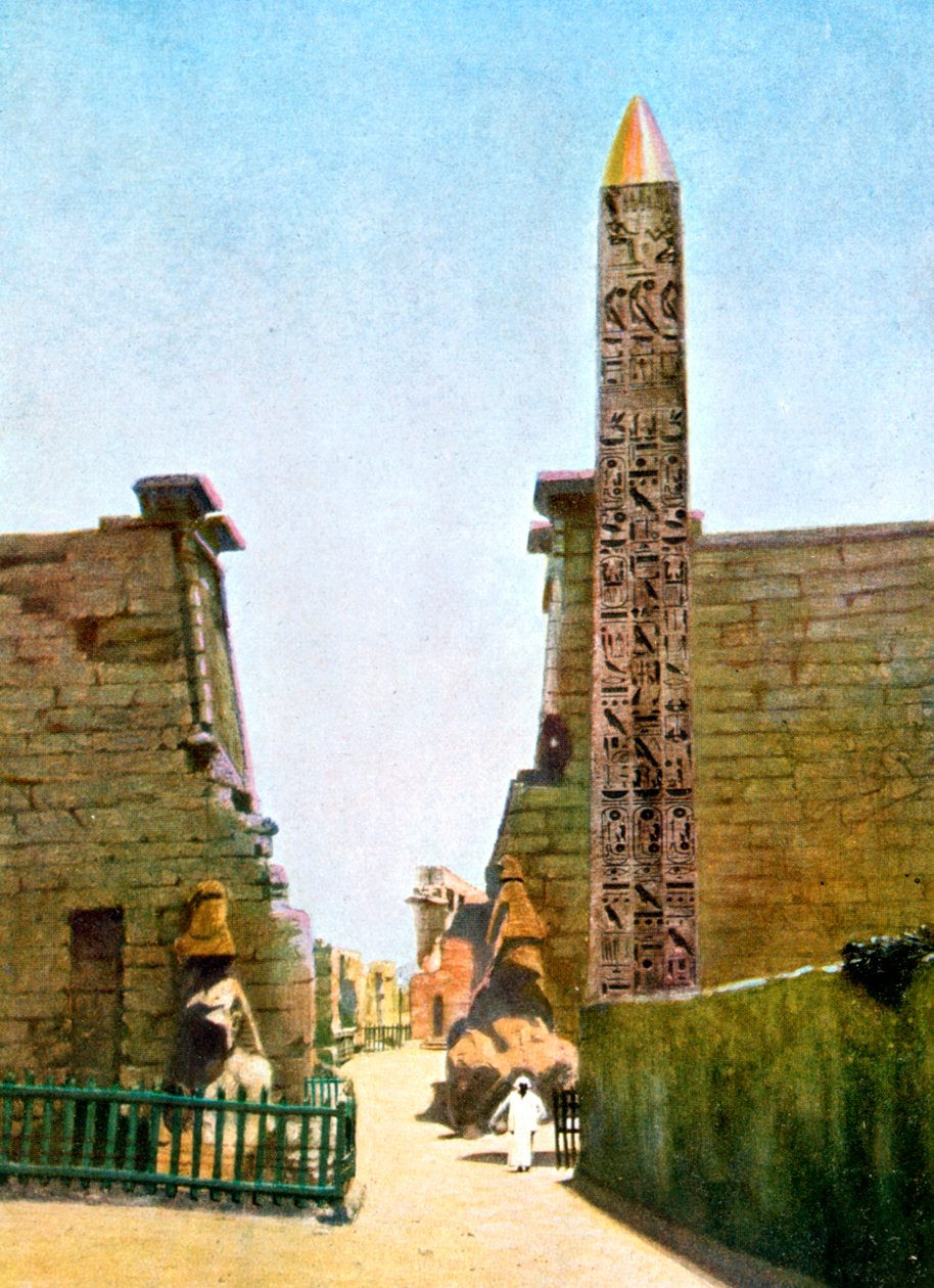 Obelisk ved Temple of Rameses II, Luxor, Egypt, 20. århundre av Unbekannt
