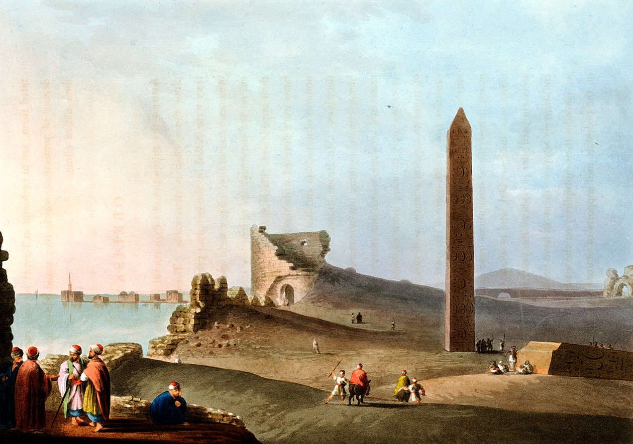 Obelisker i Alexandria kalt Cleopatras Needles, 1802 av Unbekannt