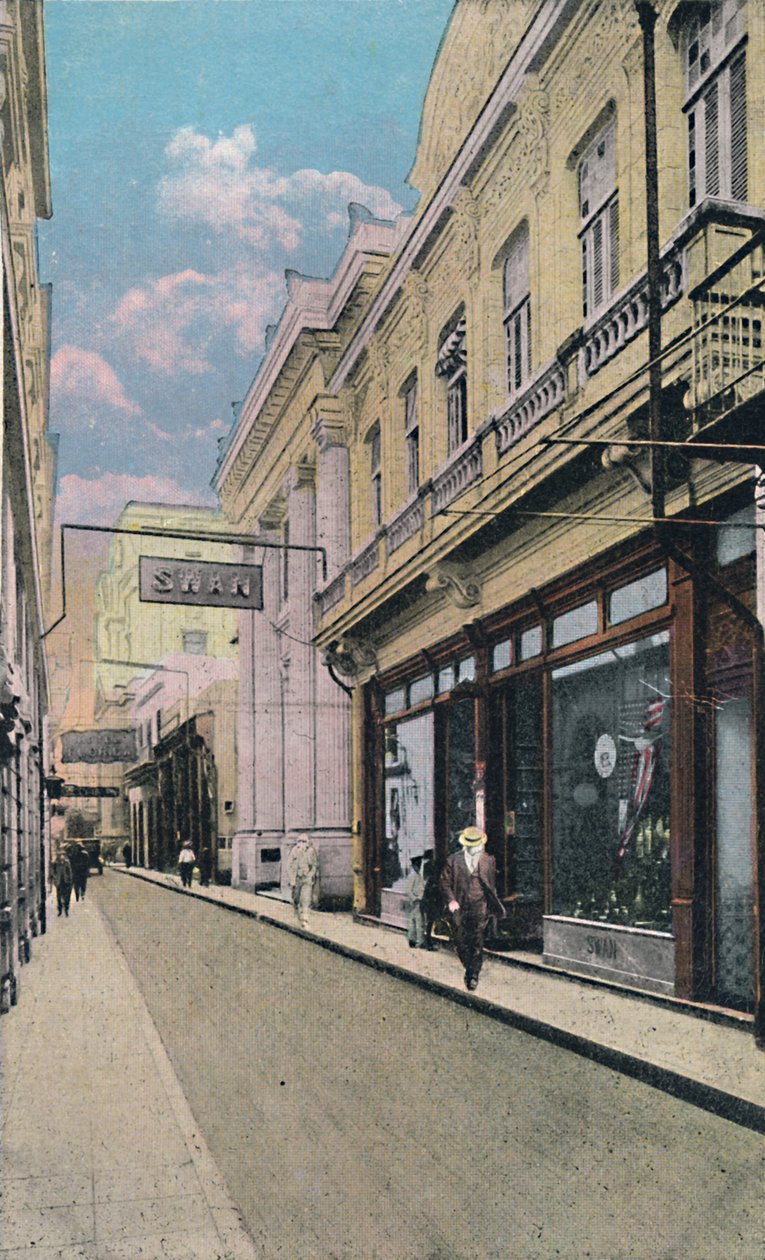 Obispo Street, Havana, Cuba, c1910. av Unbekannt
