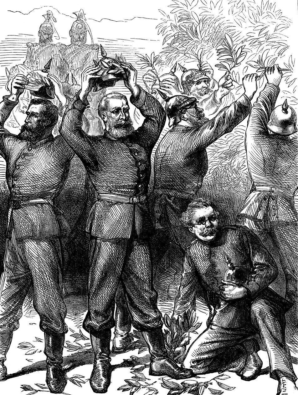 Okkupasjon av Paris av tyskerne etter den fransk-prøyssiske krigen, mars 1871 c1880 av Unbekannt