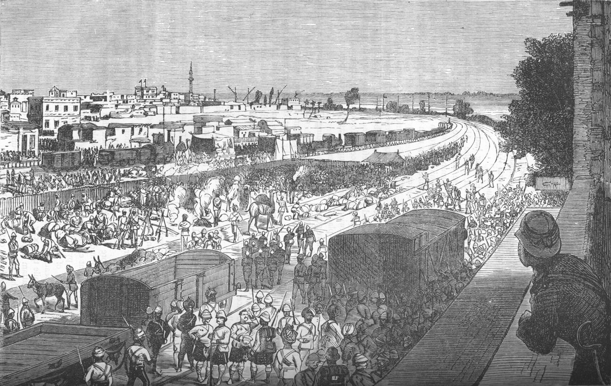 Okkupasjon av Zagazig, etter slaget ved Tel-El-Kebir, c1882 av Unbekannt