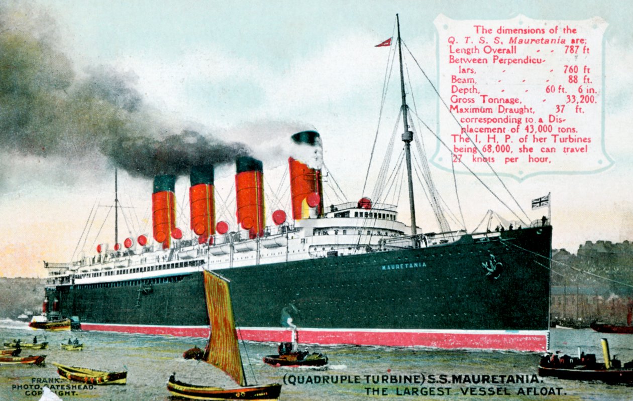 Havsfartøy RMS Mauretania, 1900-tallet av Unbekannt