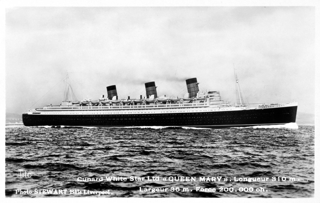 Oceanliner RMS Queen Mary, 1900-tallet av Unbekannt