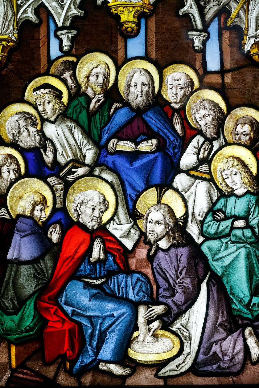 Oeuvre Notre-Dame Museum, Glassmaleri, Kristus vasker apostlenes føtter av Unbekannt