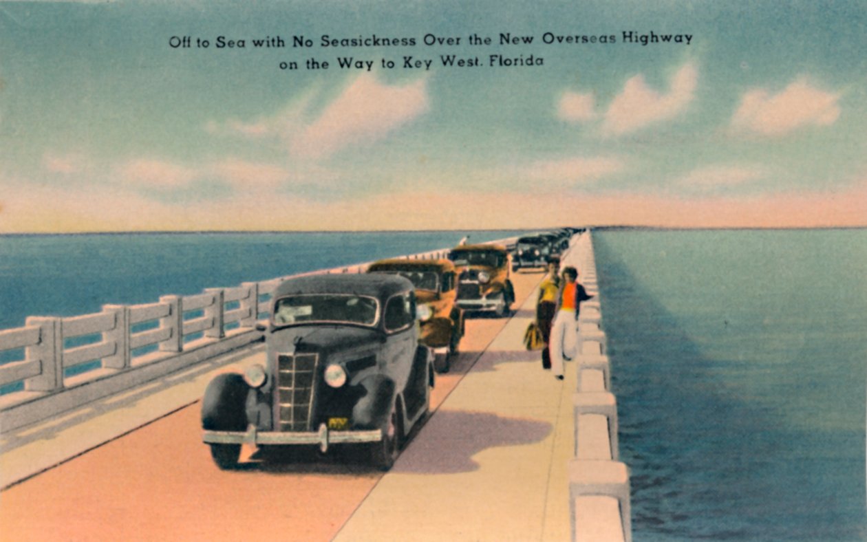 Off to Sea without Seasickness, New Overseas Highway til Key West, Florida, c1940-tallet av Unbekannt