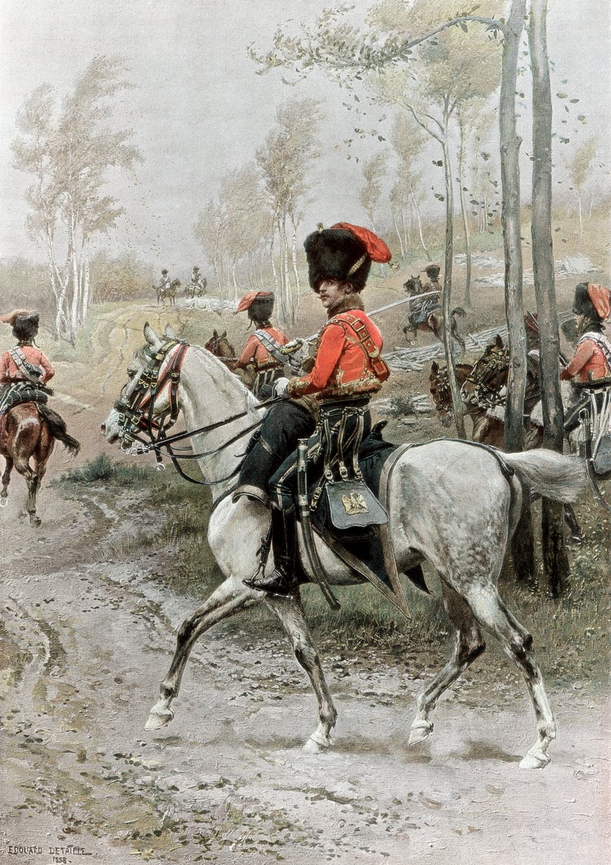Offiser for husarer, 1889 av Unbekannt