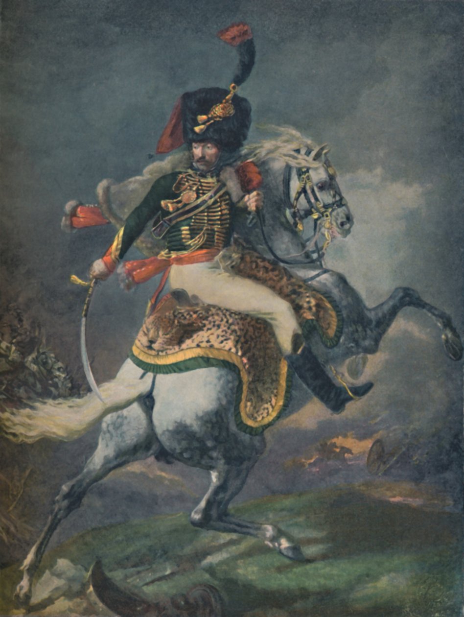 Offiser for de monterte chassørene som lades. Imperial Guard, c1812, 1896. av Unbekannt