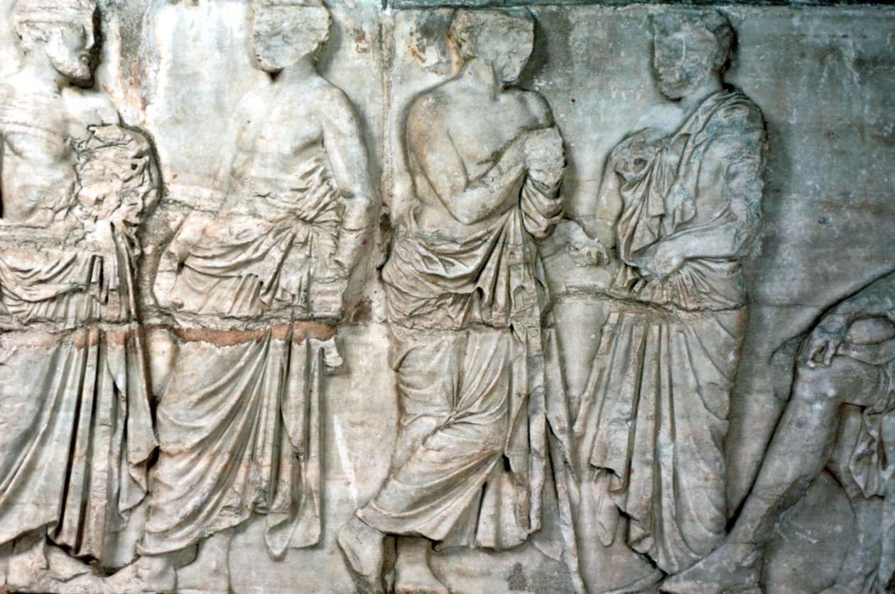 Tjenestemenn, frise fra Parthenon, 438-432 f.Kr av Unbekannt