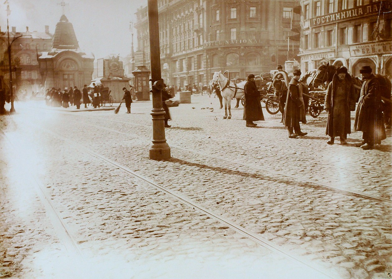 Okhotny Ryad Hunting Row, Moskva, Russland, 16. mars 1911 av Unbekannt