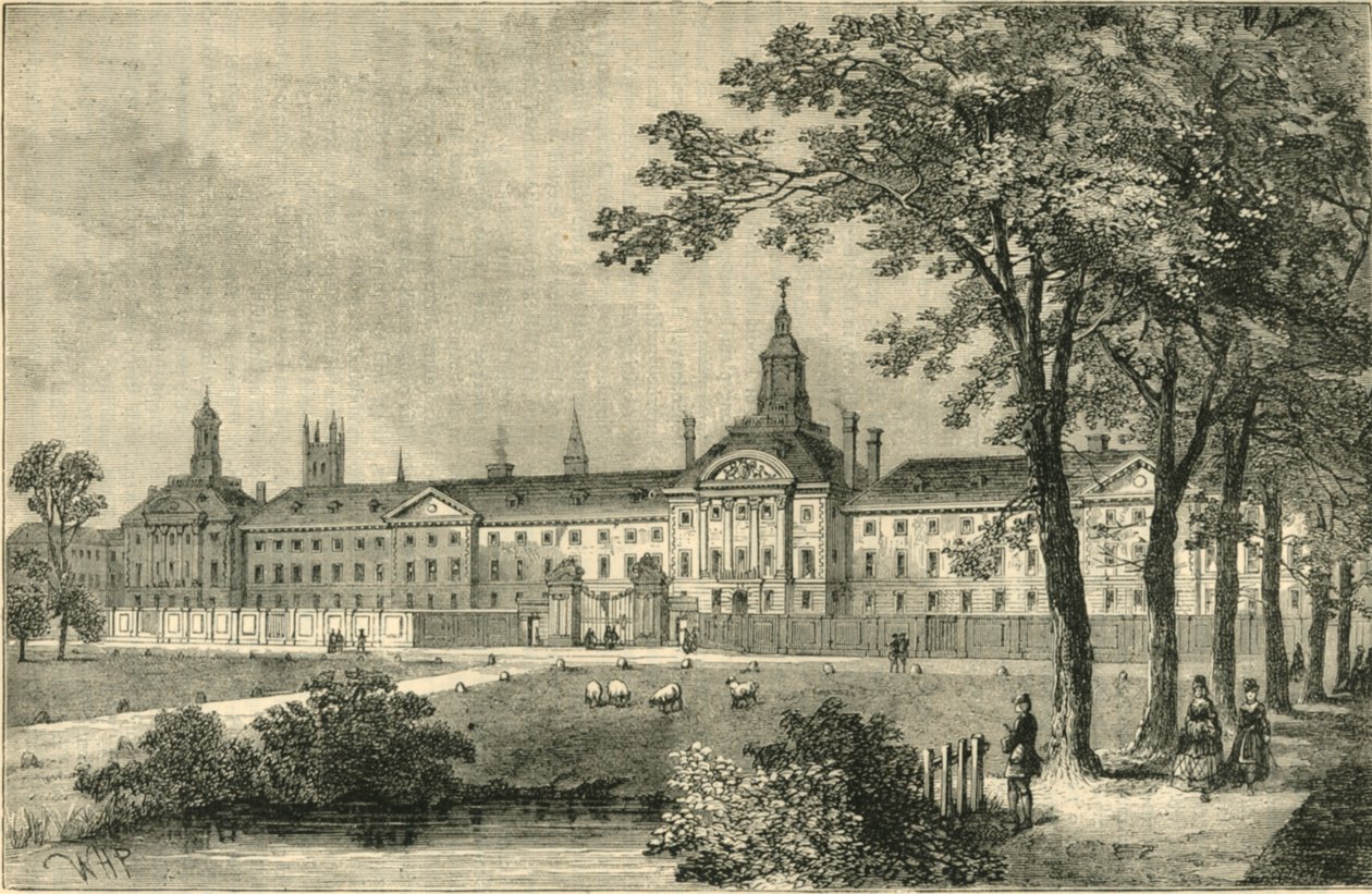 Old Bethlehem Hospital, Moorfields ca 1750, c1872. av Unbekannt