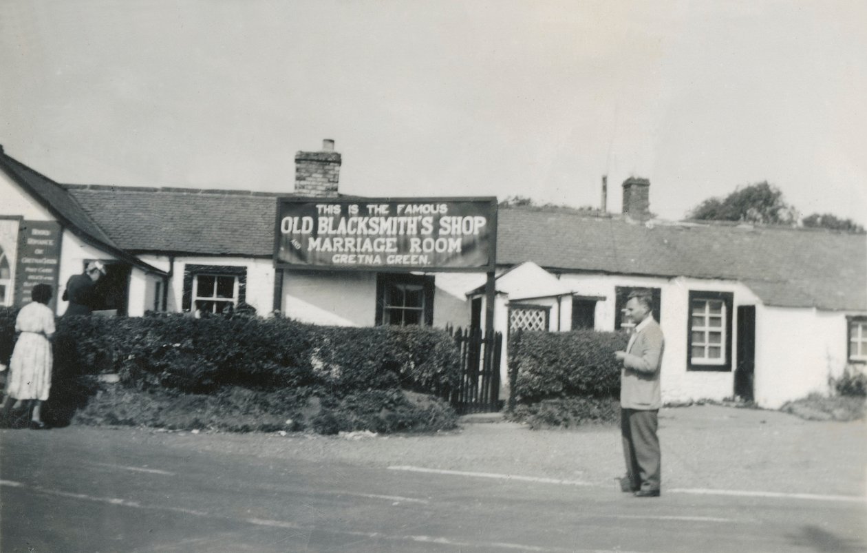 Old Blacksmiths Shop and Marriage Room, Gretna Green, Skottland, 1940-tallet av Unbekannt