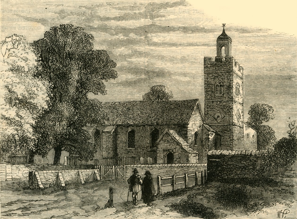 Old Camberwell Church i 1750, c1878. av Unbekannt