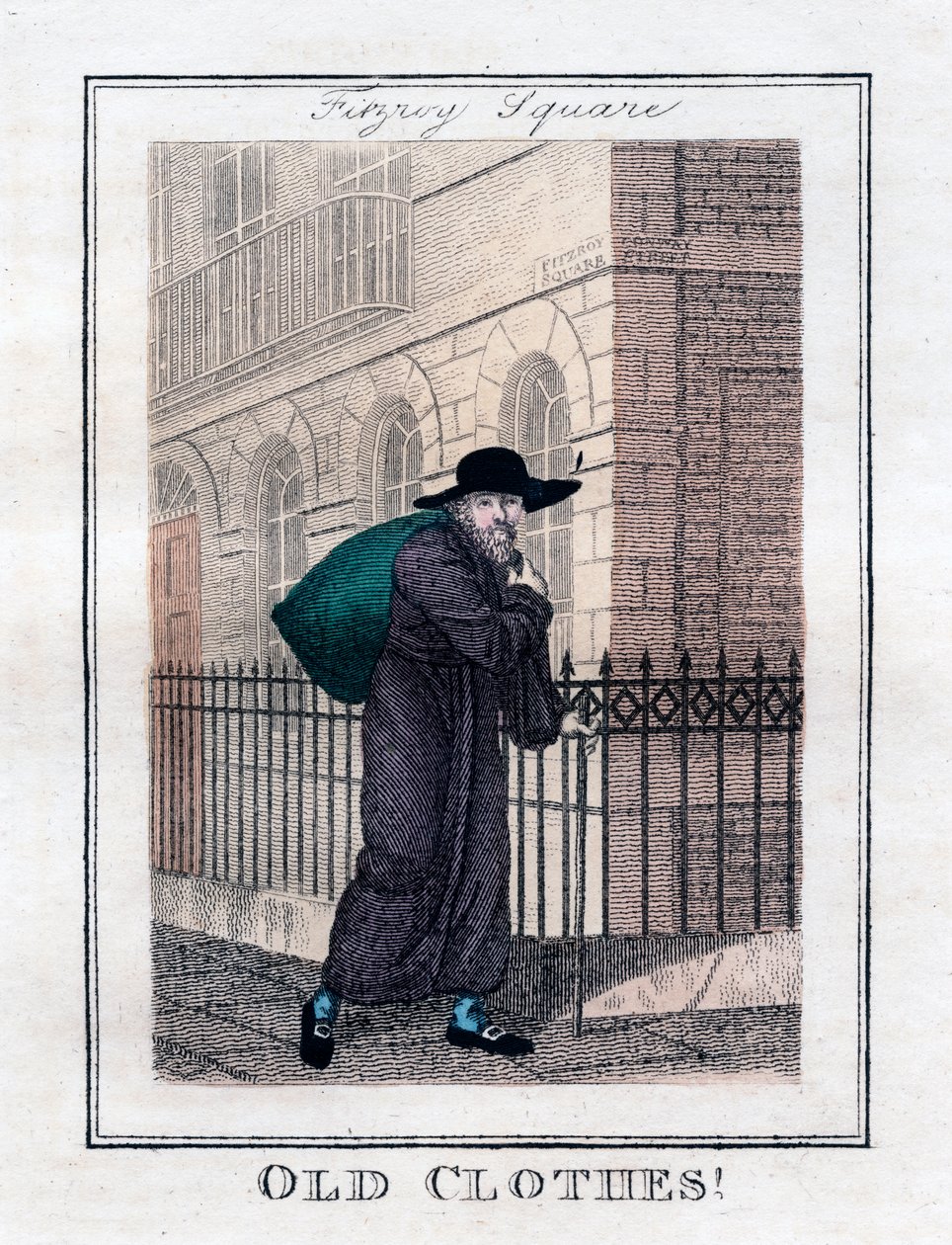 Gamle klær!, Fitzroy Square, London, 1805 av Unbekannt